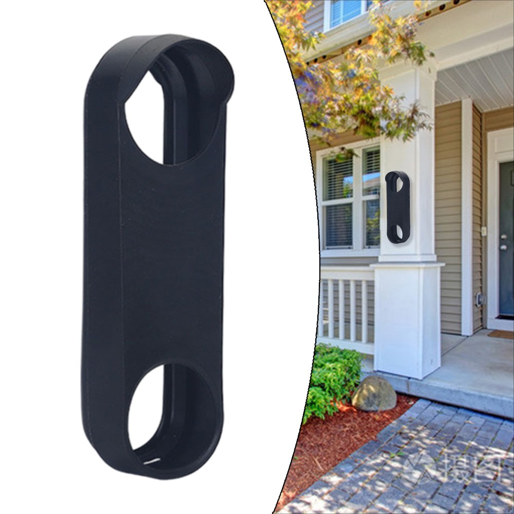 Silicone Protective Cover for Google Nest Doorbell Camera Waterproof Dust-Proof Shield Black 162x48x37mm